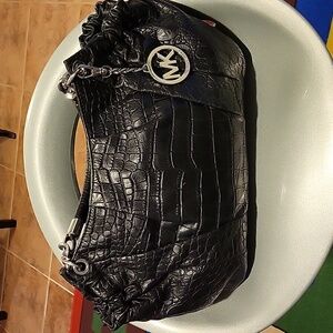 Michael Kors Black Crocodile Embossed Women's Bag